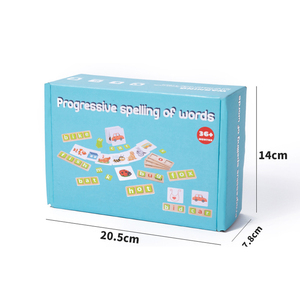 Lettre d'éducation précoce pour enfants en bois mots d'<span class=keywords><strong>orthographe</strong></span> anglais bloc de construction lettre appariement jouets d'<span class=keywords><strong>orthographe</strong></span> cognitive - Product Image 3