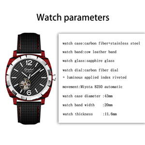 Reloj de lujo para hombre GFL-Z9991 82S0 con movimiento mecánico automático, fibra de carbono, resistente al agua. - Product Image 2