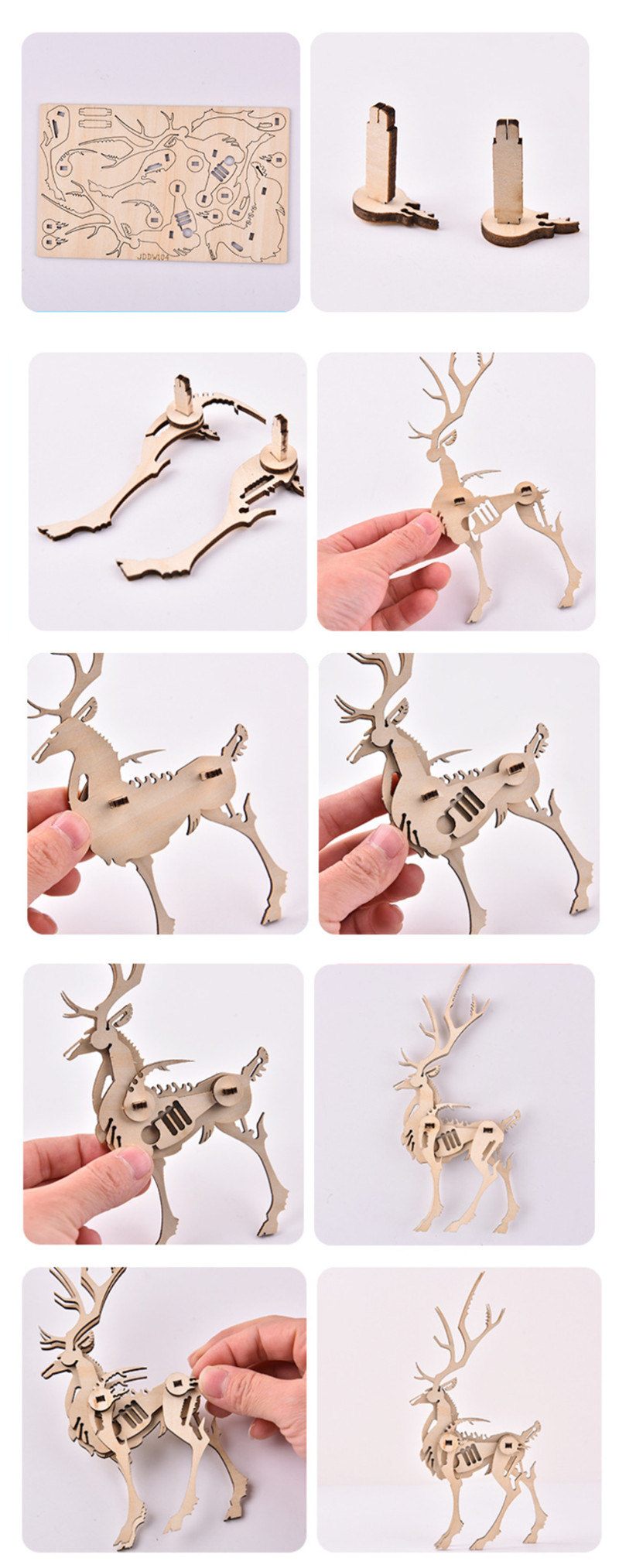 Giocattoli Puzzle Legno Adulti Animali 3D Wooden Animal Puzzles