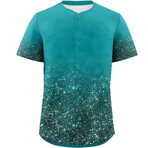 Fabriek Op Maat Gemaakte Sublimatie Bedrukte Jeugd Lege Knoop Honkbalshirts - Product Image 1