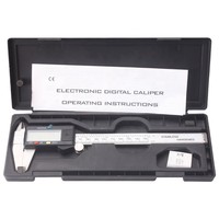 Pied à coulisse numérique en acier inoxydable 0-150 mm 0,01 mm avec écran LCD durable et conversion mm/pouces