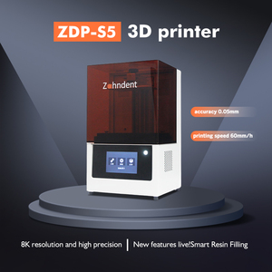 Imprimante 3D dentaire Zahndent ZDP-S5, précision de 0,05 mm, haute vitesse, faible coût, haute qualité, grande taille d'impression, certifiée CE, résolution 8K - Product Image 1