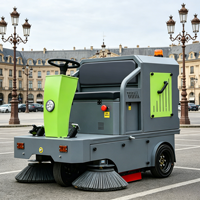 Machine de balayage électrique sur roues, équipement de nettoyage industriel alimenté par batterie pour entrepôt, usine, CE
