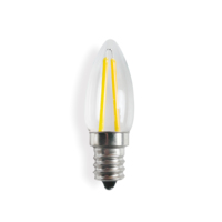 Ampoule à filament LED E12 220V 2W COB en verre, lumière de bougie blanc chaud, lampe vintage pour lustre, candélabre