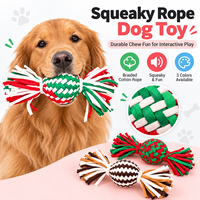 Jouet de Noël pour chien - Vente en gros de jouets à mâcher en corde pour chien, jouets en coton pour chiot, pour l'entraînement et le jeu interactif