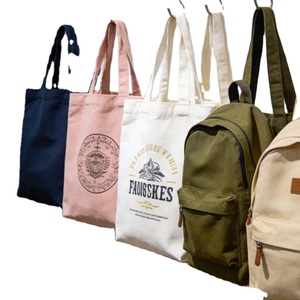 Eco Friendly Customized Logo Natural Color Zipper Recycled <b>Canvas</b> Cotton <b>Beach</b> Shopping Tote Bag with Pocket - Product Image 1