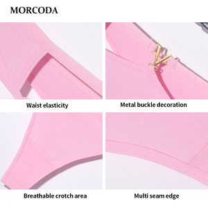 Venta al por Mayor de Yiwu Tangas Sexis de Algodón para Mujer Color Sólido Tiro Bajo Ajuste Ceñido Paquete de 12 Ropa Interior Sexy para Dama de Tienda de Fábrica - Product Image 3