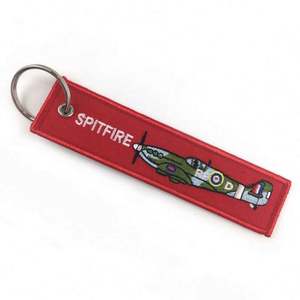 Customize <b>Personal</b> Logo Woven Embroidered Key Chain Fabric Key Tag Design Woven Embroidery <b>Keychains</b> - Product Image 4