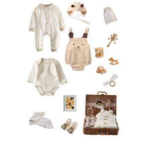 Organic Color Cotton Baby <b>Clothes</b> Set for Newborn Spring Baby Rompers Baby Gift Set <b>Box</b> - Product Image 3