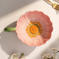 Bol en céramique rose Sakura de 8 pouces, style Ins, pour desserts et salades, compatible micro-ondes, vaisselle mignonne pour la maison et la cuisine