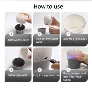 מיני הום מגניב ערפל מגניב humidificador נייד ארומתרפיה אוויר חם usb ארומה שמן חיוני מפזר עם מנורה הוביל - Product Image 5