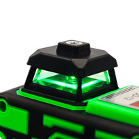 Niveau laser 12 lignes, lumière verte, pour murs et sols, extérieur, haute luminosité, haute précision, mini niveau laser à piles