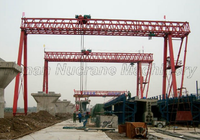130 Ton pengecoran pilihan industri anti-sway tahan ledakan Girder ganda/balok/Semi Gantry/Portal derek