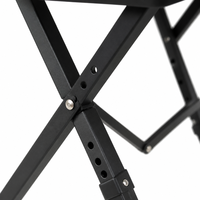 Table pliante en acier au carbone avec logo personnalisé en gros pour barbecue et camping, hauteur réglable de 42 à 51 cm
