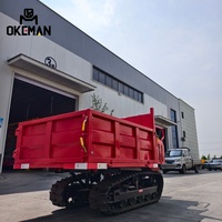 OKEMAN 1-Tonnen-Diesel-Raupendumper Landwirtschaftlicher Transporter Muldenkipper mit Motor, Pumpe und Getriebe - Hocheffizient und Anpassbar