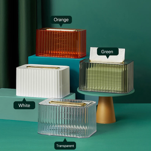 Yaratıcı doku kutusu özelleştirilmiş plastik şeffaf doku kutusu moda plastik peçete kutusu için özel sıcak satış peçete tutucu masa - Product Image 3