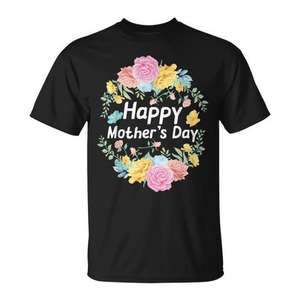 T-shirt floral pour la fête des mères, manches courtes, col rond, unisexe, impression numérique, cadeau pour réunion de famille - Product Image 1