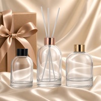 Bouteille diffuseur d'arômes vide réutilisable pour parfum d'intérieur, flacons en verre pour diffuseur à bâtonnets
