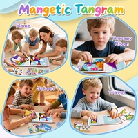Tangram magnétique pour enfants de 4 à 8 ans avec 30 pages à thème, puzzle magnétique Tangram pour enfant, puzzle Tangram magnétique, Tangram pour enfants