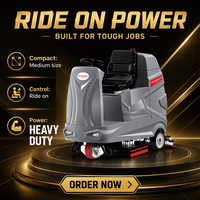 Cleaning Equipment V12 - Ride-On Floor Washer for Municipal Buildings