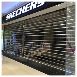 Volets roulants en polycarbonate transparent de haute qualité, volets roulants en aluminium, styles d'ouverture automatiques pour magasins/boutiques - Product Image 2