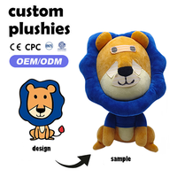 Jouet en peluche brodé super doux personnalisé Remplissage en coton PP Certifié CE Plusieurs choix de tissus pour la chambre des enfants