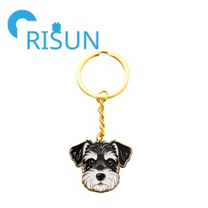 Quà lưu niệm tùy chỉnh schnauzer Dog Keychain Móc Chìa Khóa Tùy Chỉnh Thu nhỏ schnauzers <span class=keywords><strong>Donald</strong></span> Dog Móc khóa móc khóa - Product Image 3