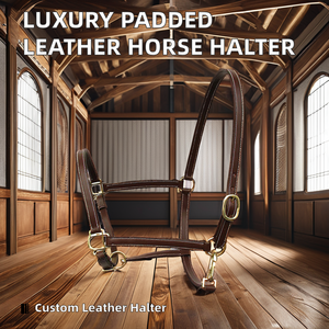 Top vente personnalisé cuir cheval licou Softy rembourré laiton matériel avec fantaisie points accessoire de Style occidental - Product Image 3