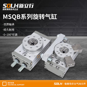 Mesa Giratoria Neumática de 90 Grados con Engranaje Cilíndrico Rotatorio HRQ10 MSQB20A Ajustable de 180 Grados con Conexión Roscada - Product Image 4