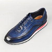 Chaussures décontractées en cuir de vache pour hommes, à lacets, respirantes, imperméables, semelle en caoutchouc, bout rond, été, taille 38-46, noir, bleu, marron, vert