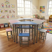 Ensemble table et chaise de classe moderne en alliage d'aluminium réglable de qualité supérieure avec un design simple