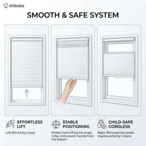 Persianas Modernas Inalámbricas de Poliéster con Diseño de Panal, Cortina Vertical para Ventana Francesa, Ecológica, Opaca, Personalizada, Fácil de Instalar - Product Image 6