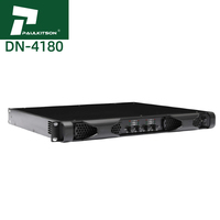 Paulkitson DN4180 Amplificateur de Puissance Professionnel Classe D 4x1800W pour Scène Audio 4 Ohms en Métal pour Haut-Parleurs et Équipement Sonore
