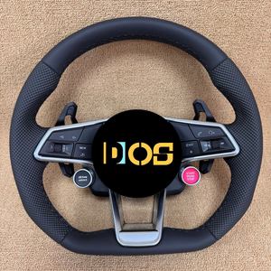 Volante Deportivo DOS de Alta Calidad con Franjas Azules en Cuero Genuino Negro para <span class=keywords><strong>Audi</strong></span> A7 S7 RS7 A3 A4 <span class=keywords><strong>A5</strong></span> A6 B7 S3 S4 S5 RS3 RS4 - Product Image 5