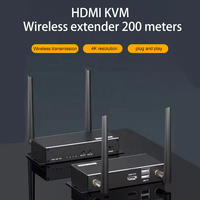 SYONG Extendeur HDMI sans fil 4K KVM sur IP pour diffusion vidéo 200m 5G, Émetteur et récepteur vidéo HDMI sans fil avec USB