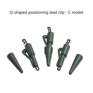 <span class=keywords><strong>Clip</strong></span> de <span class=keywords><strong>plomb</strong></span> de pêche à la <span class=keywords><strong>carpe</strong></span> ABS vert changement rapide queue pivotante en caoutchouc manchon Anti-enchevêtrement accessoires de pêche grossière - Product Image 5