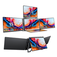 Écran d'extension portable pour ordinateur portable 15,3 pouces, moniteur LCD multi-écrans, moniteur de jeu pour ordinateur, écran IPS, moniteur portable de voyage