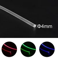 Cable de fibra óptica de 4mm de emisión lateral IP65 impermeable 100 m/rollo para máquina de iluminación en techo de coche/techo de boda