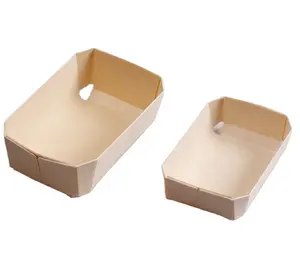 Camulon tek kullanımlık bozulabilir hollow-out kutusu ekmek pound kek pasta pişirme ahşap ambalaj kutusu özelleştirilebilir