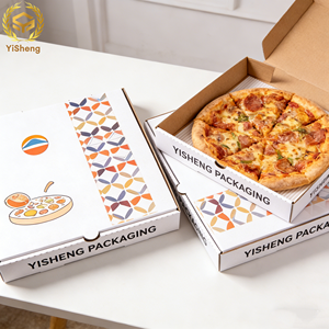 Boîte à pizza double couche extra large écologique avec pelliculage brillant, sur mesure pour les grandes familles, idéale pour les fêtes et les repas en famille, emballage en <span class=keywords><strong>gros</strong></span> - Product Image 1