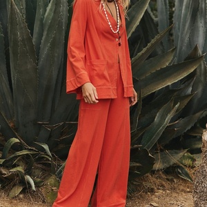 Nouvelle Collection : Ensemble Décontracté 2 Pièces pour Femme - Chemise Boutonnée à Manches Longues et Pantalon Assorti - Style Urbain Tendance - Product Image 2