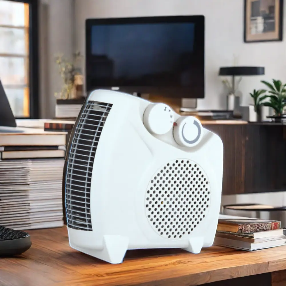 Aquecedor elétrico com termostato ajustável, aquecedor duplo de uso, quente e frio, para quarto e sala de estar, ventilador portátil por atacado, 2000 W, venda imperdível