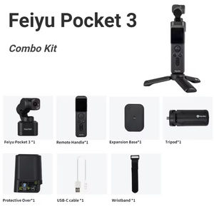 FeiyuTech <span class=keywords><strong>Feiyu</strong></span> <span class=keywords><strong>Pocket</strong></span> 3 inalámbrico desmontable 3 ejes estabilizador cardán Cámara 4K60fps metraje AI seguimiento - Product Image 5