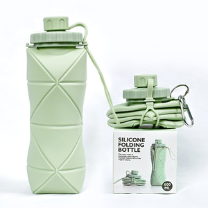 Silicone Folding <b>Bottle</b> 600Ml Collapsible Water <b>Bottle</b> For Travel Outdoor Sports - Product Image 1
