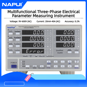 Medidor de Energía Digital Trifásico NAPUI PM9833A Clase 0.2, Analizador de Energía Armónica, Probador de Parámetros Eléctricos - Product Image 2