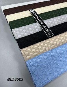 Encaje Polaco Africano de Alta Calidad 100% Algodón con Pañuelo Africano Aso Oke y Adorno de Hombro Nigeriano para Material de <span class=keywords><strong>Ropa</strong></span> de Fiesta - Product Image 1