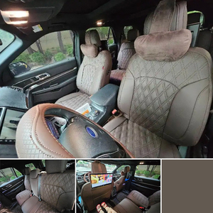 Per <span class=keywords><strong>Ford</strong></span> Explorer 2011-2026 Accessori Auto Personalizzati Coprisedili 6 Posti 7 Posti Set Completo in Pelle Nappa - Product Image 2
