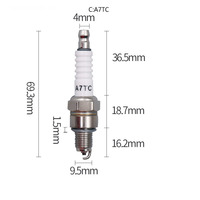 Bougie d'allumage 3 Triple Electrode A7TC D8TC pour 120 150 Moto Atv Scooter Allumage de Moto 1 pièce