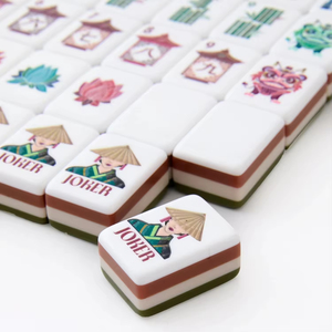 Ensemble de tuiles de mahjong américaines en acrylique vert olive de luxe, neuf, en gros, avec fonctionnalité pour les jeux d'échecs - Product Image 3