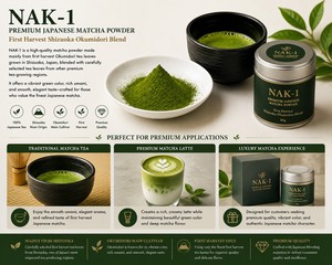 Té Verde Matcha en Polvo de Primera Calidad, NAK-1, Primera Cosecha Japonesa, Mezcla Okumidori de Shizuoka, Grado Ceremonial, 2 kg - Product Image 5